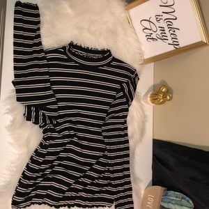 Black and white striped long sleeve